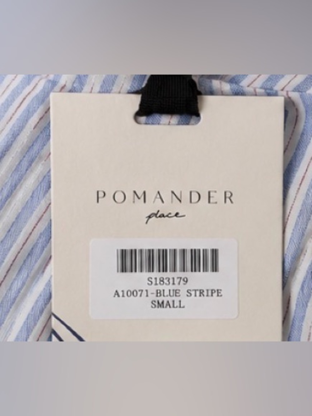 Pomander Place Light Blue & White Striped Lace-Trim Maxi Dress - Picture 5 of 6